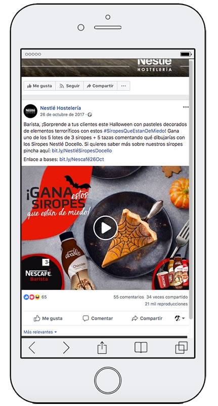 ejemplo de sorteo de halloween en facebook