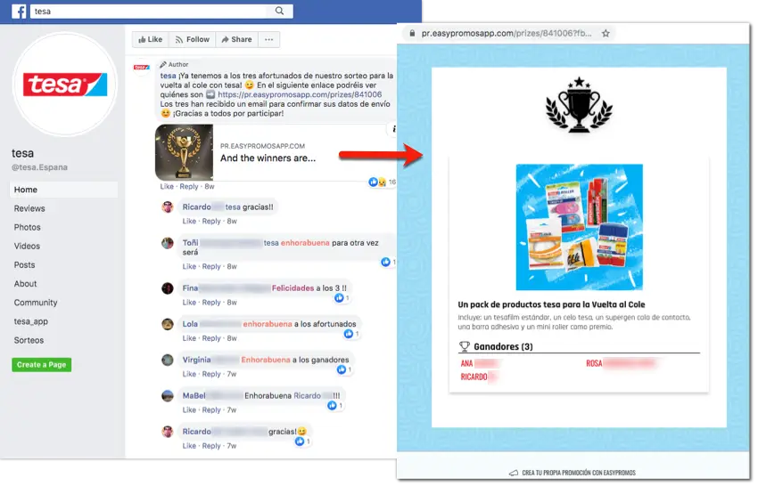 premiados sorteo vuelta al cole con momento ganador