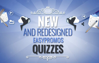 New and redesigned Easypromos quizzes||Feedback message|Color customization|||Navigate between questions||||||||||||||||||Navigate between questions||Navigate between questions||Grouping questions on the same screen||Quiz Editor||Quiz Stats||New and redesigned Easypromos Quizzes|New and redesigned Easypromos quizzes|New and redesigned Easypromos quizzes||||||