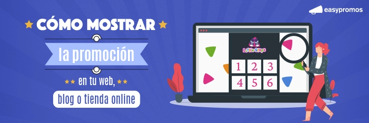 mostrar promocion en web o tienda online