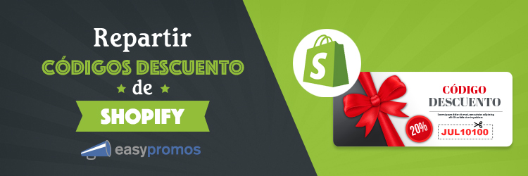 repartir codigos descuento de Shopify