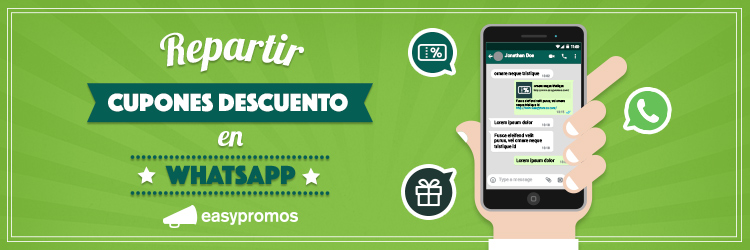 repartir cupones descuento por WhatsApp