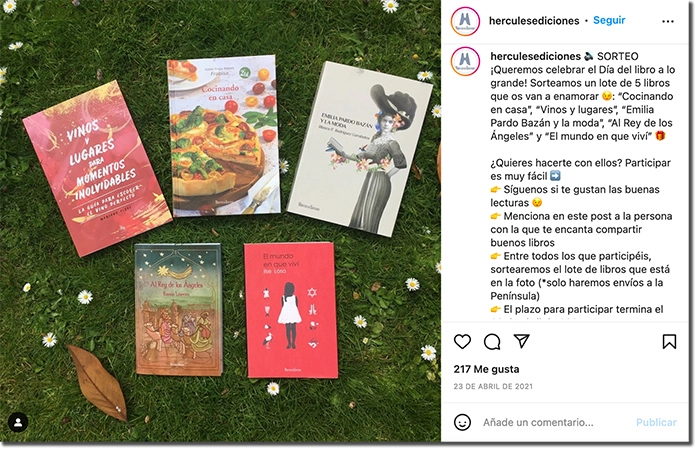 ejemplo de sorteo para el día del libro