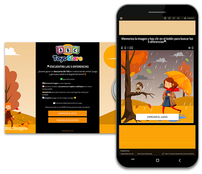 juego de buscar diferencias de otoño