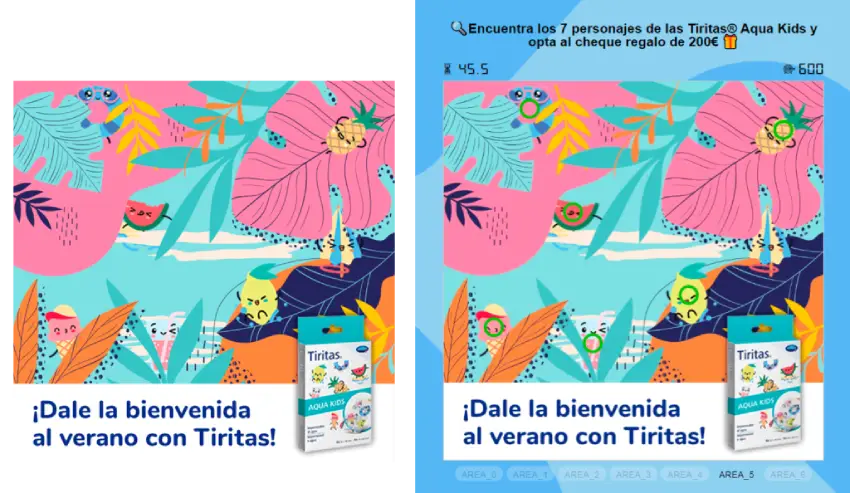 juego objetos ocultos Tiritas Aqua Kids