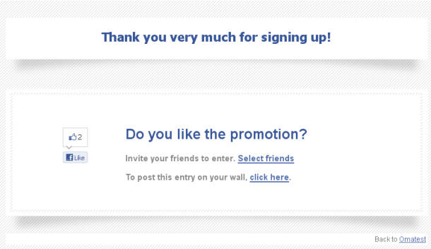 New viral system when a user enters the promotion New viral system when a user enters the promotion