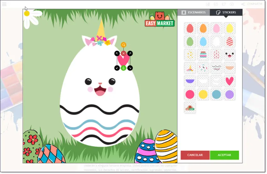 ejemplo de juego de pintar huevos online