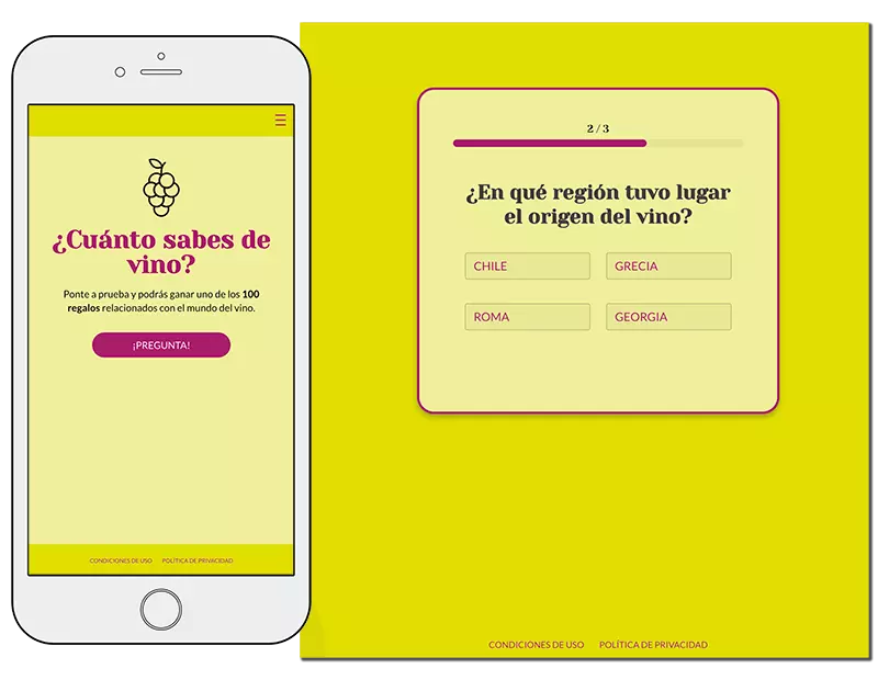 ejemplo de trivia de conocimientos como acción gamificada
