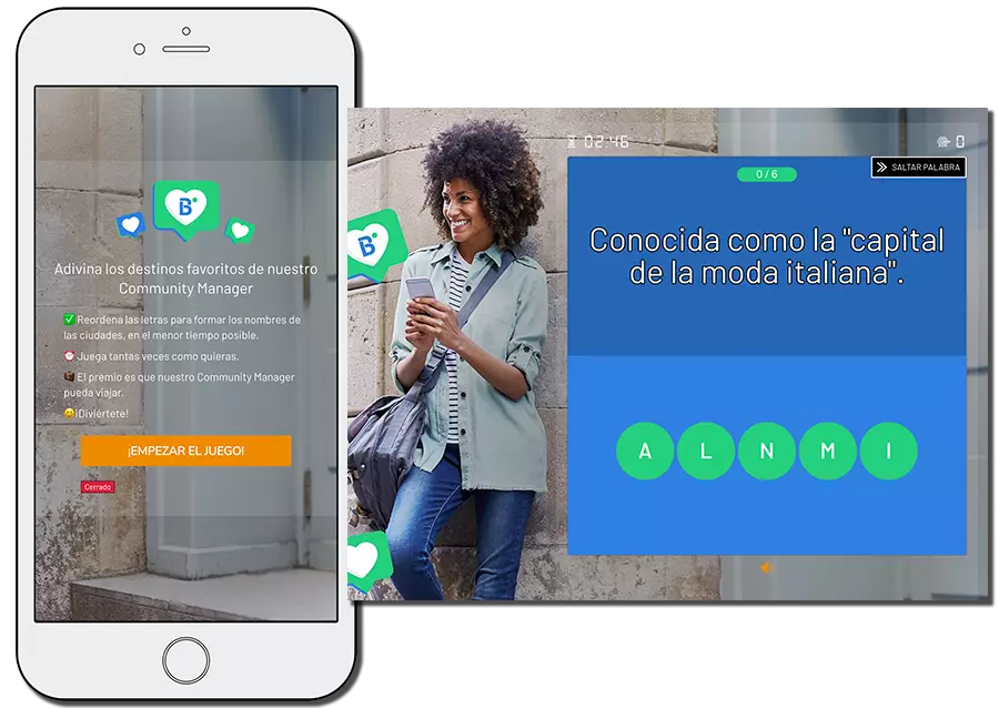 sorteos de viajes, ejemplo de B the travel brand
