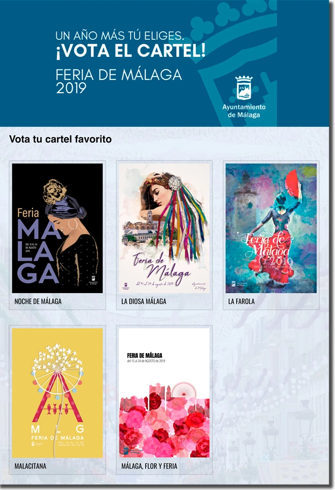 organizar un concurso online: concurso de carteles de Málaga