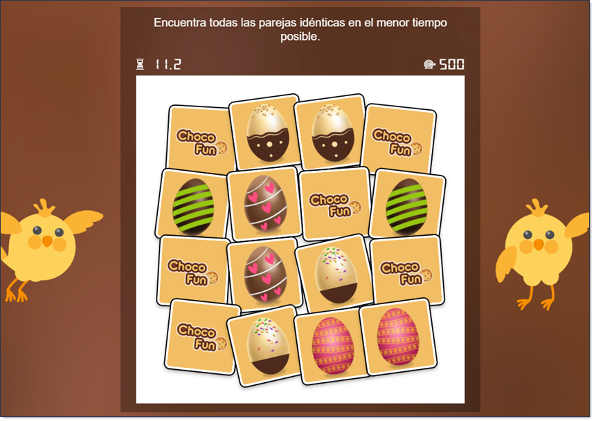 memory huevos chocolate pascua