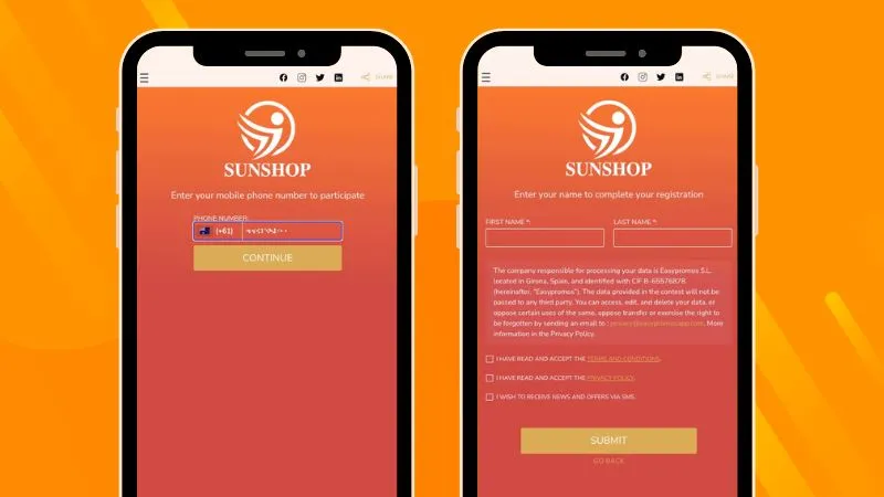 sms validation for online promotions