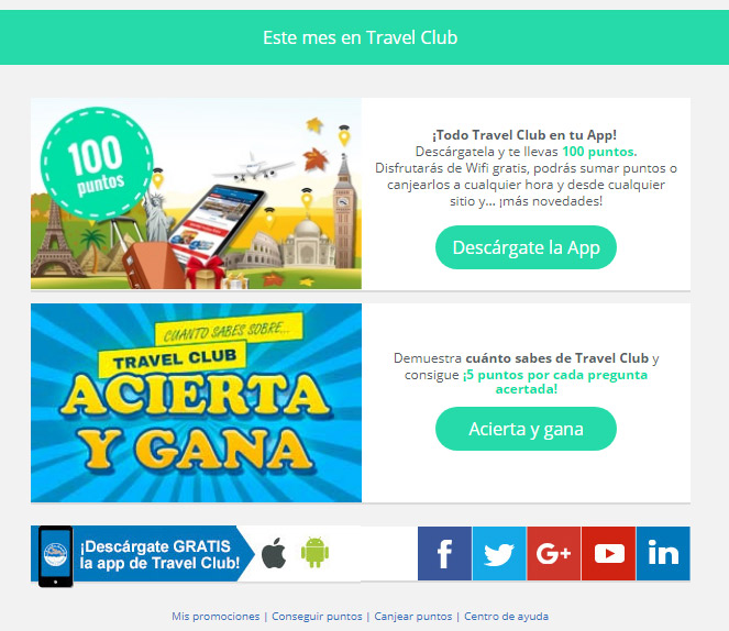 modulo email travel club