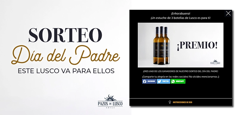 premios al momento para los participantes a la promoción del día del padre