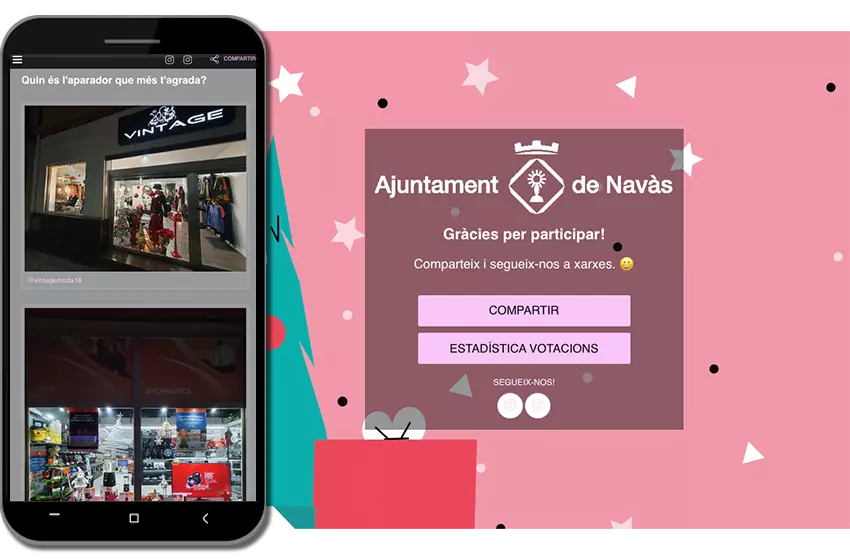 Concurso de escaparates con encuesta de un ayuntamiento