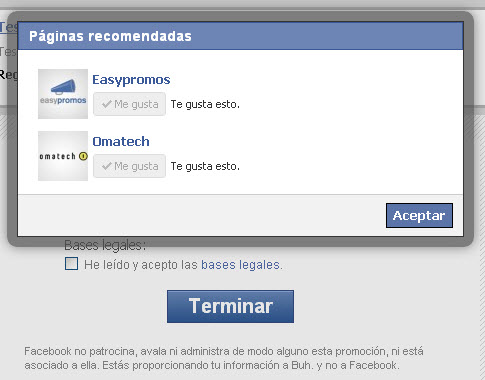 Sistema de páginas recomendadas de Easypromos Sistema de páginas recomendadas de Easypromos