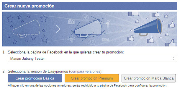 Easypromos - Crear nueva promocion
