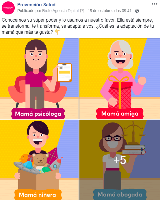 ejemplo de publicaciones recordatorio de una campaña para el Día de la Madre