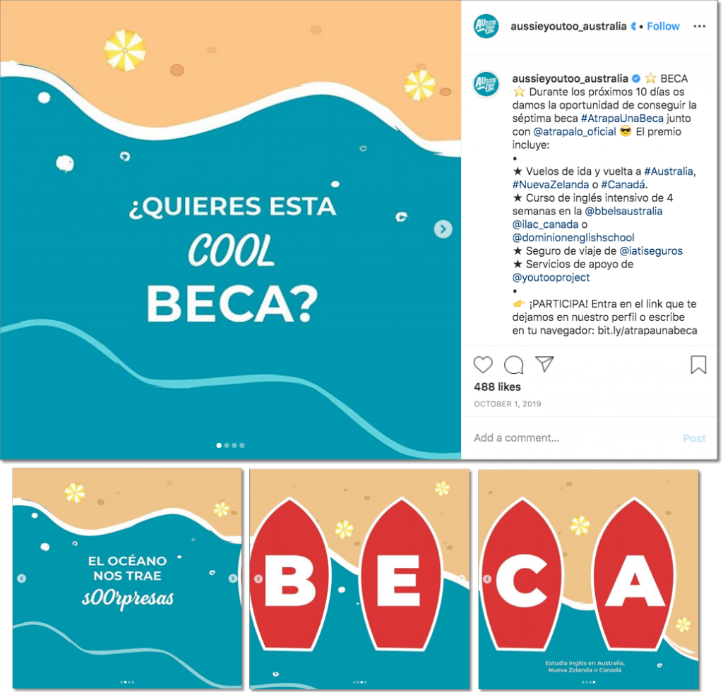 posts concurso en redes sociales