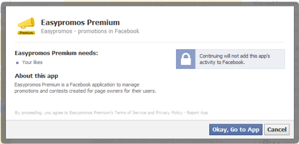 New permissions window on Facebook New permissions window on Facebook