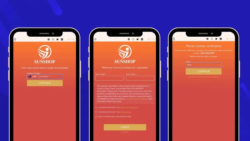 sms validation for online promotions