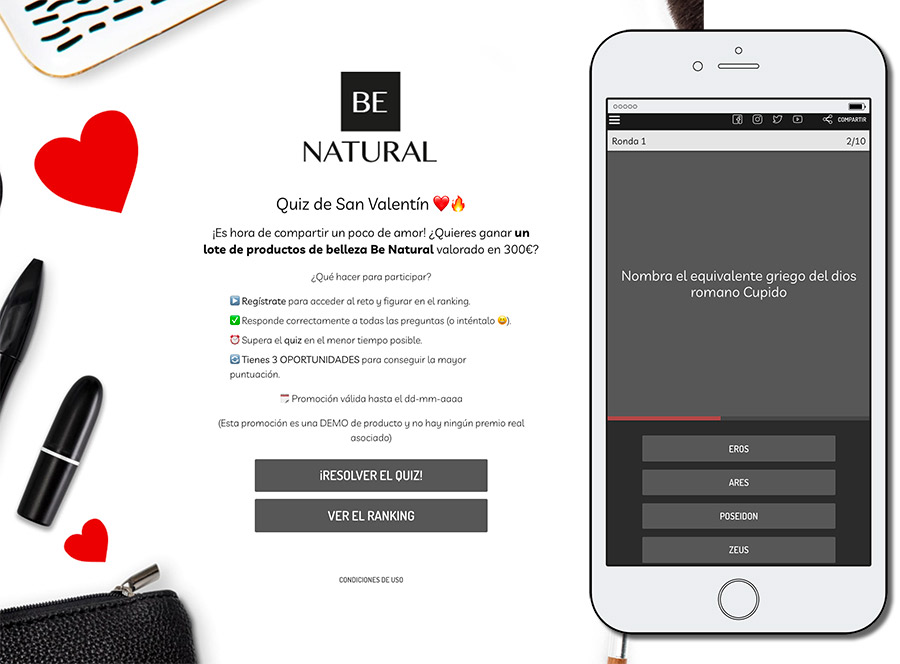 San Valentín en el trabajo: quiz con tiempo