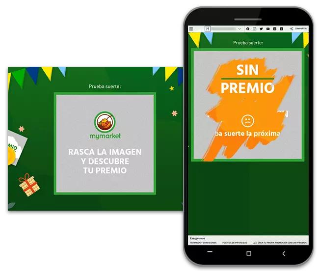 ejemplo de un rasca y gana online