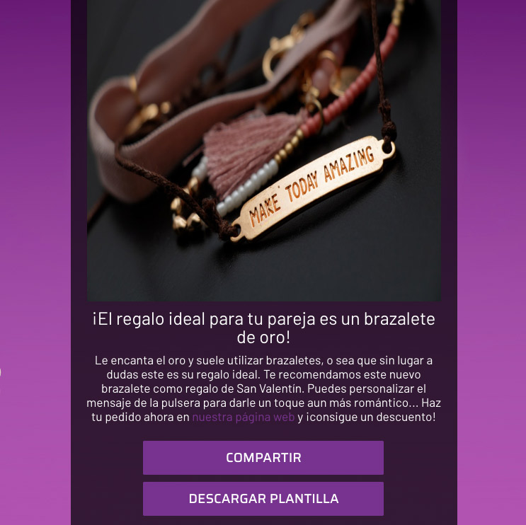ejemplo recomendador de productos del día de los enamorados