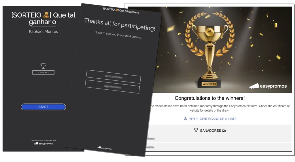 ganadores del sorteo portugués sin personalización textos 