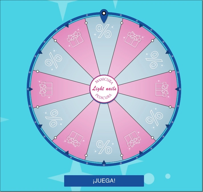 ruleta de premios con diseño corporativo