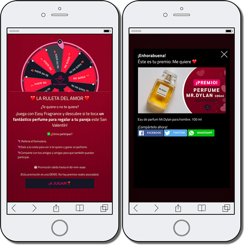 San Valentín en el trabajo: ruleta de premios