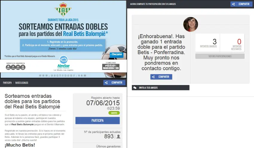 sorteo con Momento Ganador