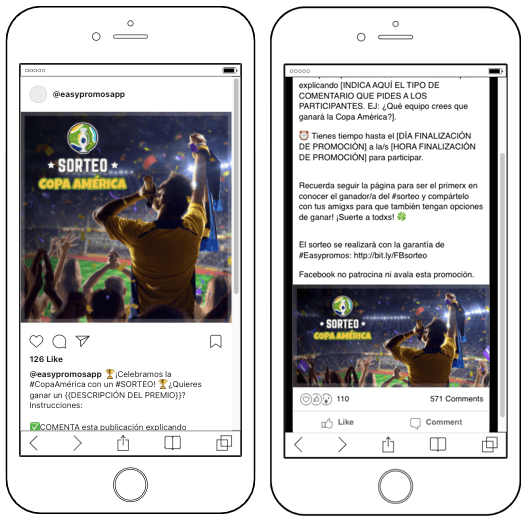 sorteo redes sociales campeonato