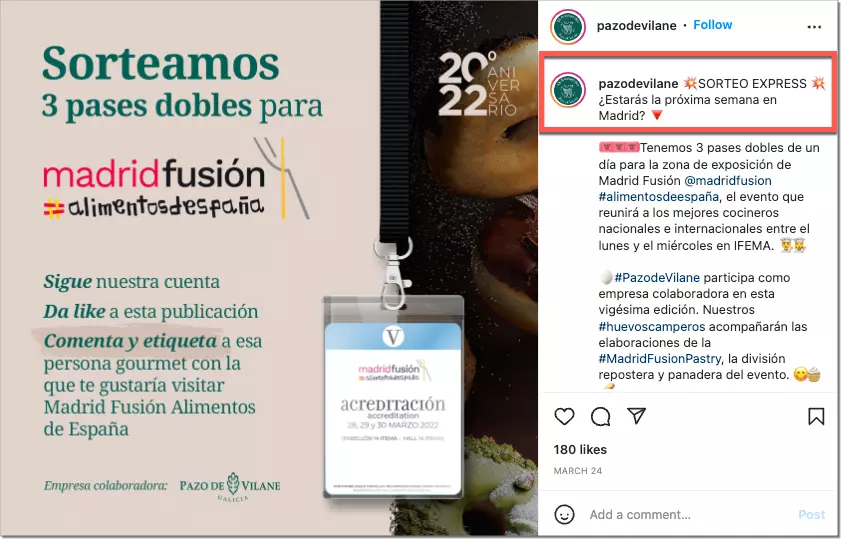 sorteo exprés en instagram