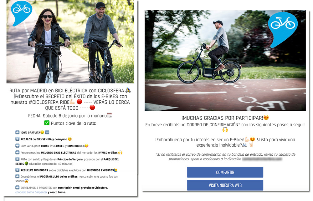captar nuevos leads para un club ciclista