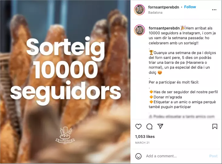 sorteo seguidores en Instagram