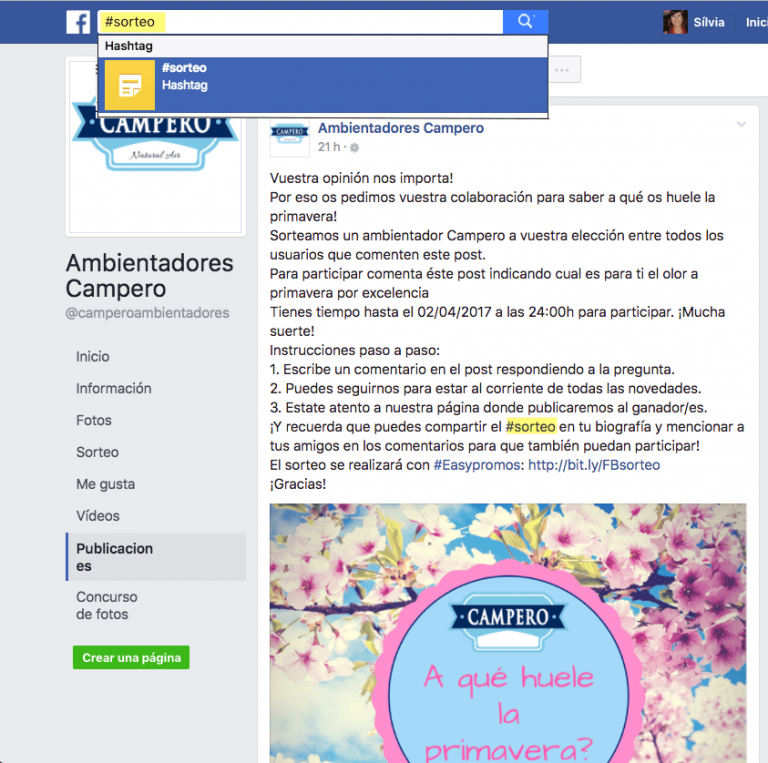 sorteo en publicacion