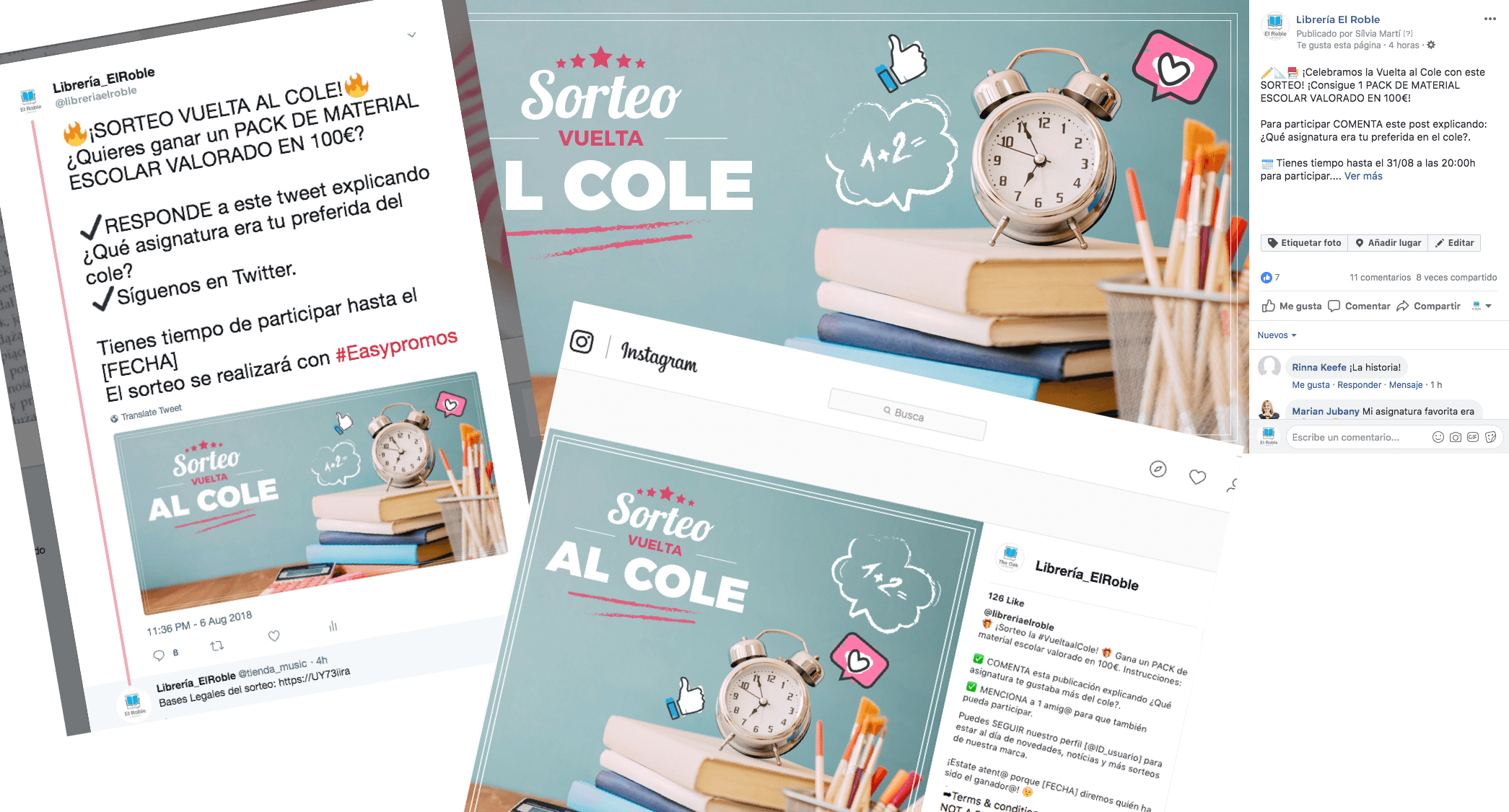 Guía para crear un sorteo en Facebook, Instagram y Twitter