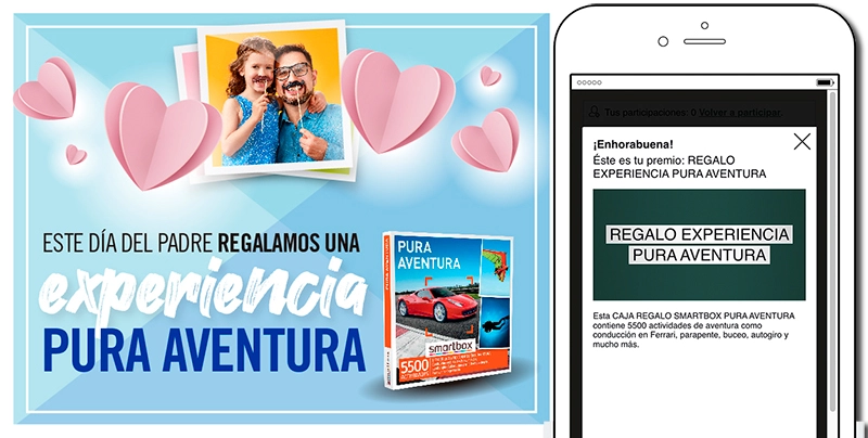 ejemplo de promoción con códigos para el día de los papás