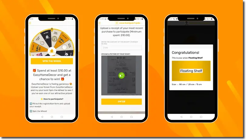 Validate Receipts with Spin the Wheel Promotion