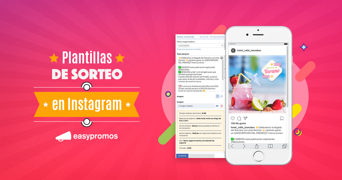 Utiliza Una Plantilla De Sorteo En Instagram Gratuita Easypromos
