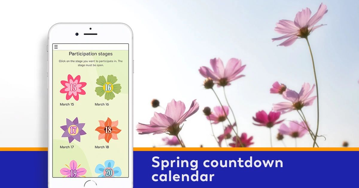 spring calendar with games