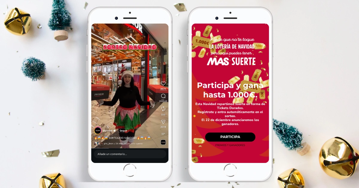 Sorteos en redes sociales de Navidad