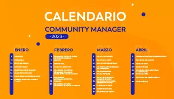Calendario del Community Manager 2023
