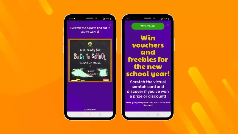 Back to school Scratch&Win discounts